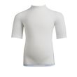 Short sleeved vest top in white silk for babies