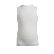 Sleeveless vest top in white silk for babies