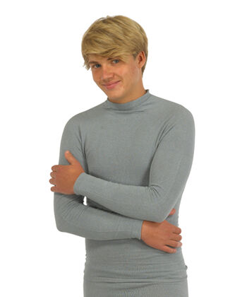 Long sleeved top in silk for men