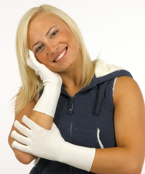 Gloves in silk for women