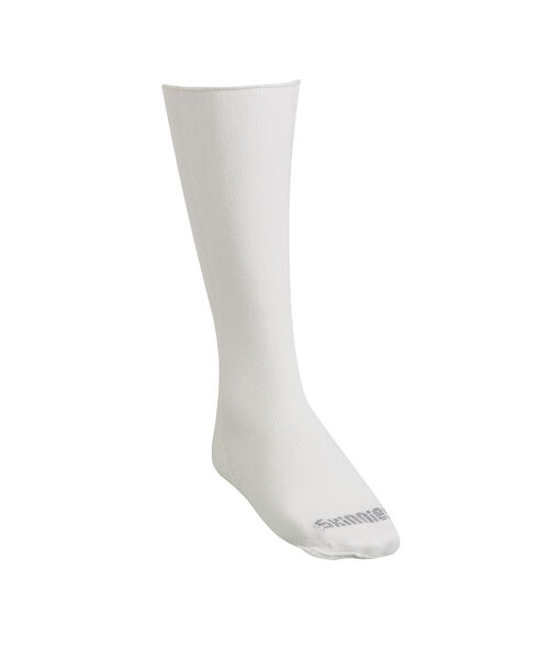 Therapeutic knee sock in white silk for boys and girls