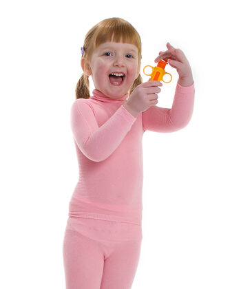 Long sleeved top in viscose for boys and girls