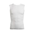 Sleeveless vest in white viscose for men