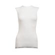 Sleeveless vest in white viscose for women